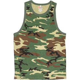 MENS TANK TOP WOODLAND CAMOUFLAGE XXXL