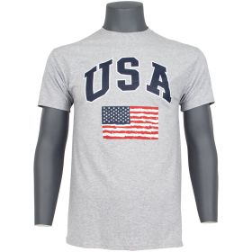 USA W/FLAG T, HEATHER GREY XL