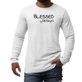 Mens Long Sleeve Graphic T-shirt - Blessed By Design - Inspirational