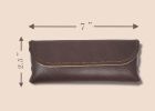 Leather Glasses Case Eyeglass Case Sunglass Case Genuine Leather Slim Glasses Case for Men and Women Dark Brown