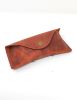 Leather Eyeglass Case Glasses Case Sunglass Case Genuine Leather Eyeglasses Case with Snap Closure