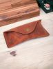 Leather Eyeglass Case Glasses Case Sunglass Case Genuine Leather Eyeglasses Case with Snap Closure