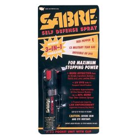 SABRE RED PEPPER SPRAY .79 OZ POCKET UNIT, ADV 3