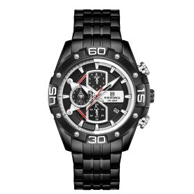 Fashion Hollow Personalized Waterproof Watch (Color: Black)