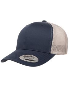 Adult Retro Trucker Cap - CHARCOAL/ BLACK - OS (Color: NAVY/ SILVER)