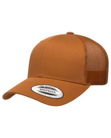 Adult Retro Trucker Cap - CHARCOAL/ BLACK - OS (Color: CARAMEL)