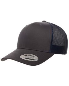 Adult Retro Trucker Cap - CHARCOAL/ BLACK - OS (Color: CHARCOAL/ NAVY)