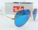 Ray Ban 3025 112/17 Aviator Gold Frame with BLUR MIRROR Lens -ALL SIZES  55mm , 58mm  , 62mm