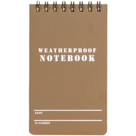 4" X 6" MILITARY STYLE WEATHERPROOF NOTEBOOK 6 PK (Option: BL)