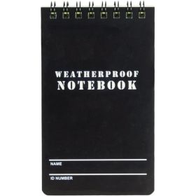 3" X 5" MILITARY STYLE WEATHERPROOF NOTEBOOK 6 PK (Option: BL)